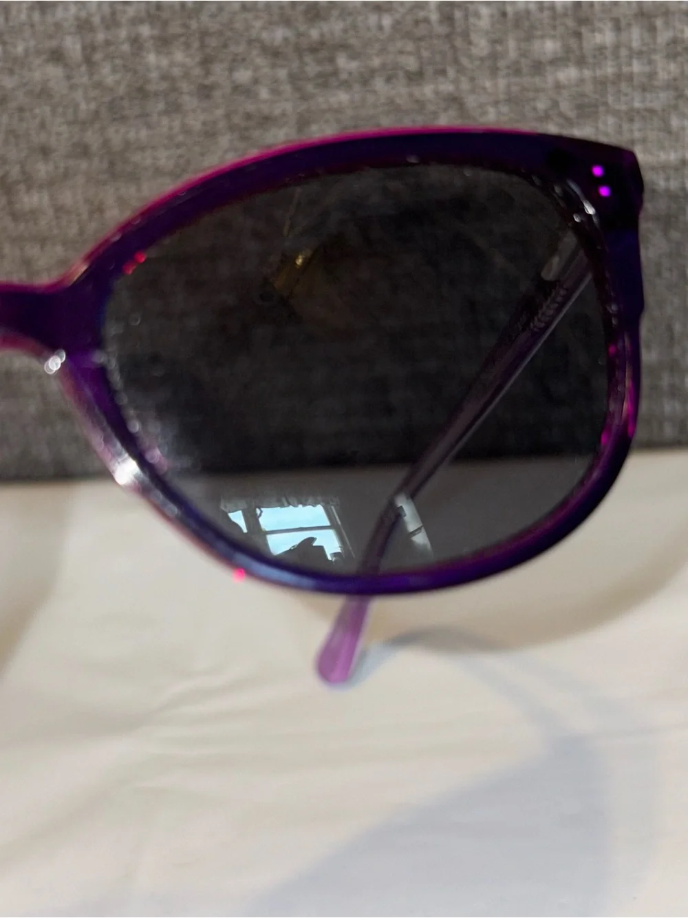 Betsey Johnson Sunglasses Womens Purple Half Rim Metal Frames 50-16-135 Floral